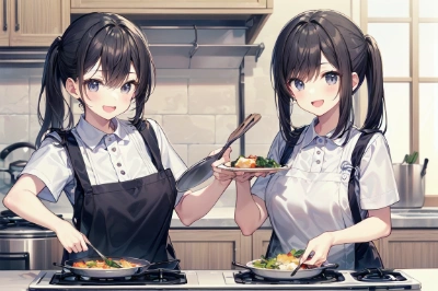 調理中ですよ～