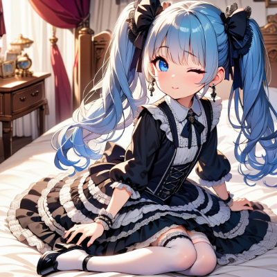 夕方の青髪さん