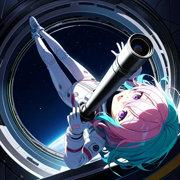 宇宙を覗く好奇心少女