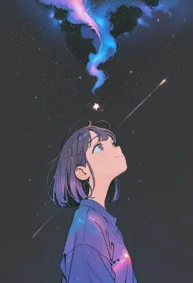 星降る夜に、少女が託す小さな願い