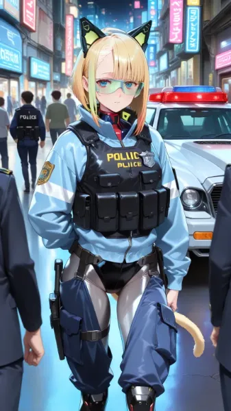 猫耳警官(サイバーパンク)