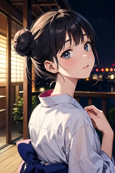 見返り美少女 着物Ver