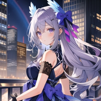 夜の街に遊びに来たけど少し不安げな娘