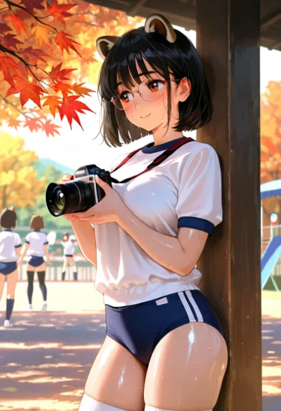 体育祭 写真係の狸耳さん