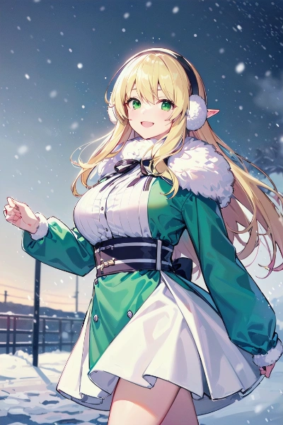 食べ歩きエルフ・もこもこエルフ