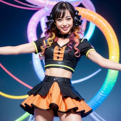 こうそフレンズ はたらくこうそ : Stable Diffusion で生成した 上皮成長因子受容体（EGFR）キナーゼ ちゃん