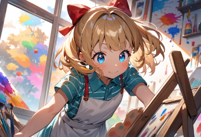 よ～しストライプを描くぞ～