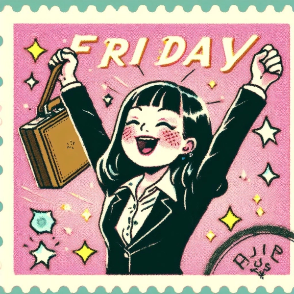 キラキラ金曜日スタンプ