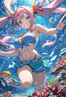 珊瑚礁の美少女