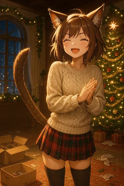 猫耳少女の輝くクリスマスナイト