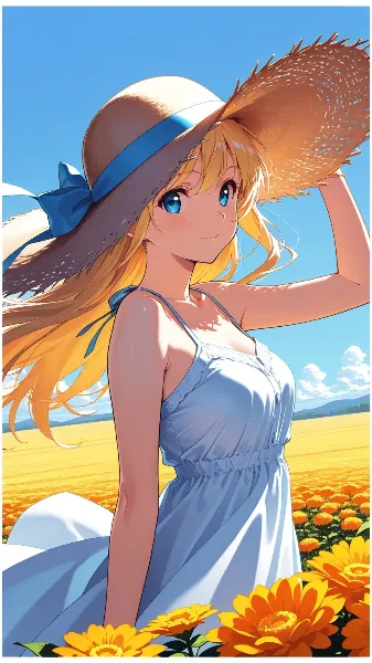 マリーゴールドの花畑