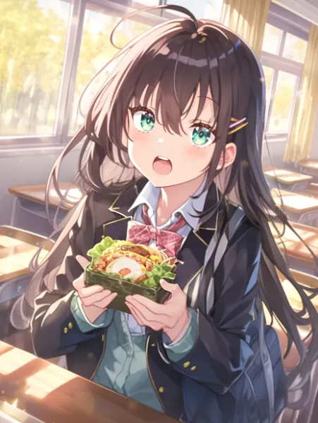 今日お弁当を作ってきたんだけど、食べる？