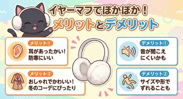 ねこのほっこりイヤーマフ大冒険