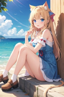 美少女 猫