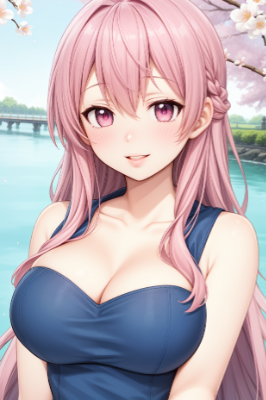 ピンク髪のお姉さん