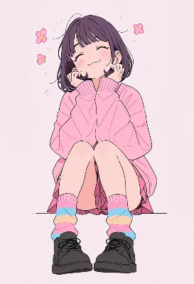 春風に包まれる少女の幸せな瞬間