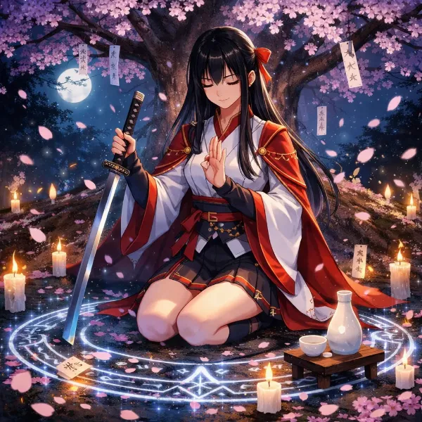 夜桜の下で除霊ごっこをしていたら、本当に祓ってしまった件