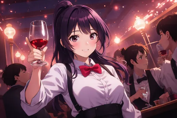 夜のバーで交わす秘密の乾杯