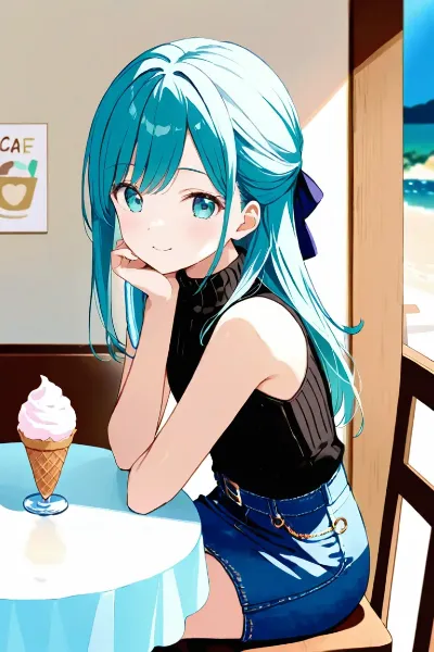 常磐アクア（お題：ソフトクリーム）
