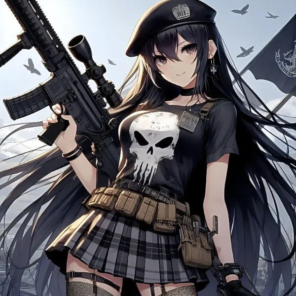 私がこの国を守る、黒魔女隊の隊長の黒魔女だ！自衛隊の諸君！、気合い入れていくよ🎵