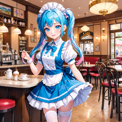 朝のカフェ
