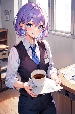 「おはよう。まずは一杯どーぞ」