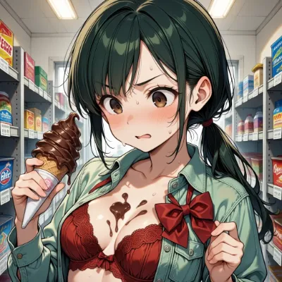 溶けるチョコと赤いリボンのハプニング
