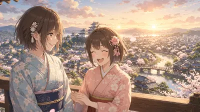 城下町を眺めながら