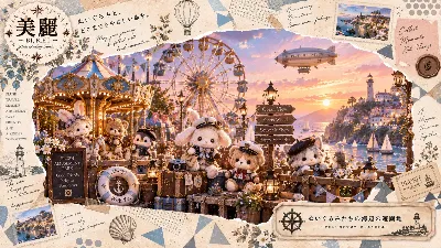 ぬいぐるみたちの海辺遊園地物語