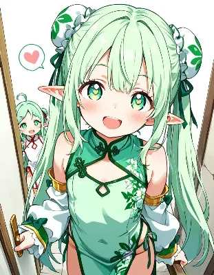 ちっぱいエルフ村でのえっちなハーレム性活 チャイナ服編