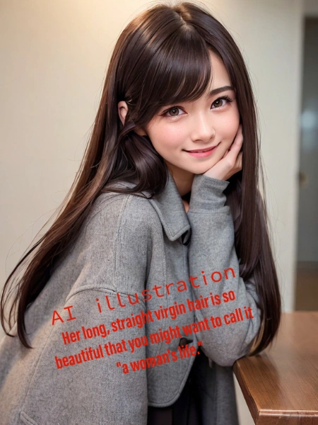 ストレートロングヘア美少女