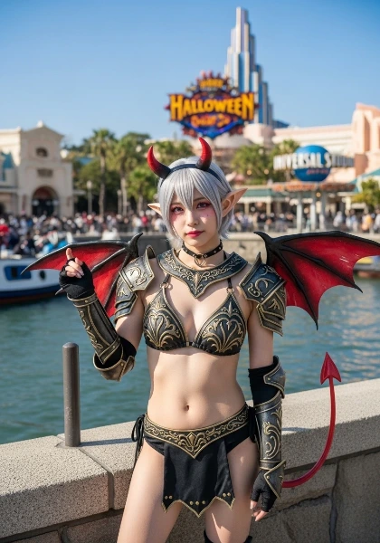 エルフのハルウィニアと悪魔が囁くハロウィン・パイ