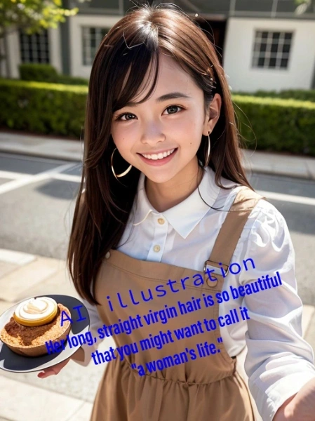 プロンプト公開／カフェのウェイトレスは黒髪美少女