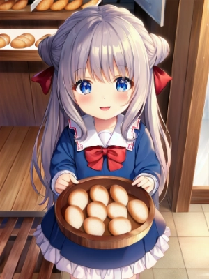 パン屋で働く女の子
