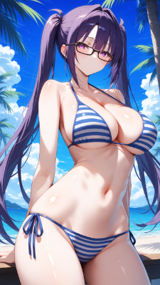 紫髪眼鏡ちゃん