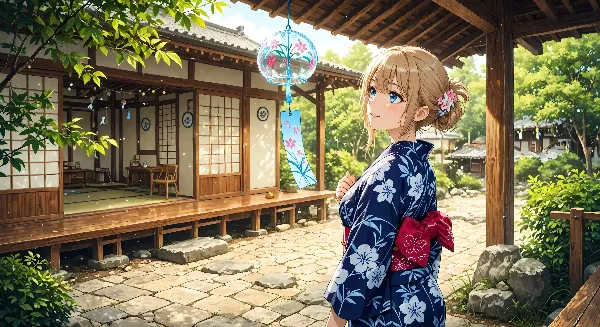 夏風に揺れる風鈴