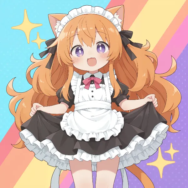 猫耳メイドの虹色ティーパーティー