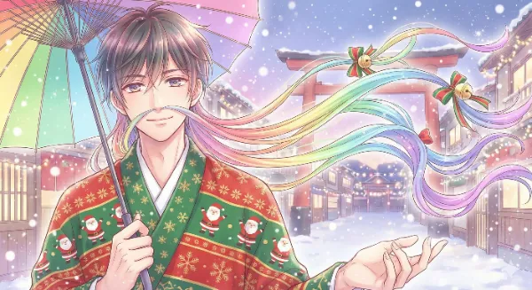 虹色の長い鼻毛がはみ出ているイケメン