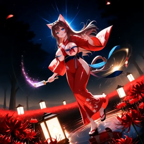 オタ芸をする猫又さん