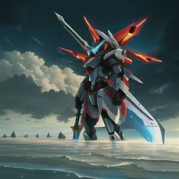 海辺の機械騎士