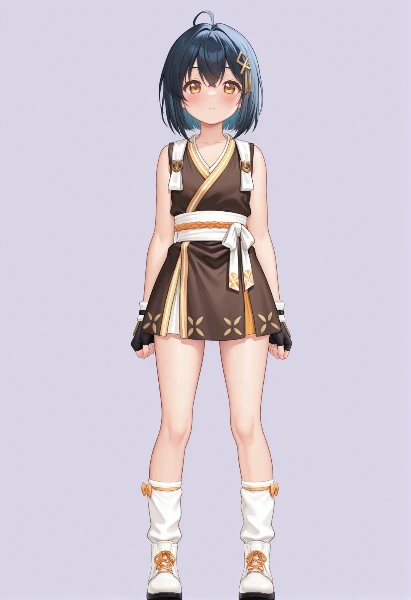 立ち絵_004_青髪少女の伝統装束