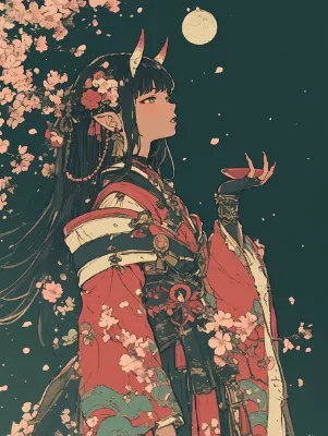 鬼と夜桜