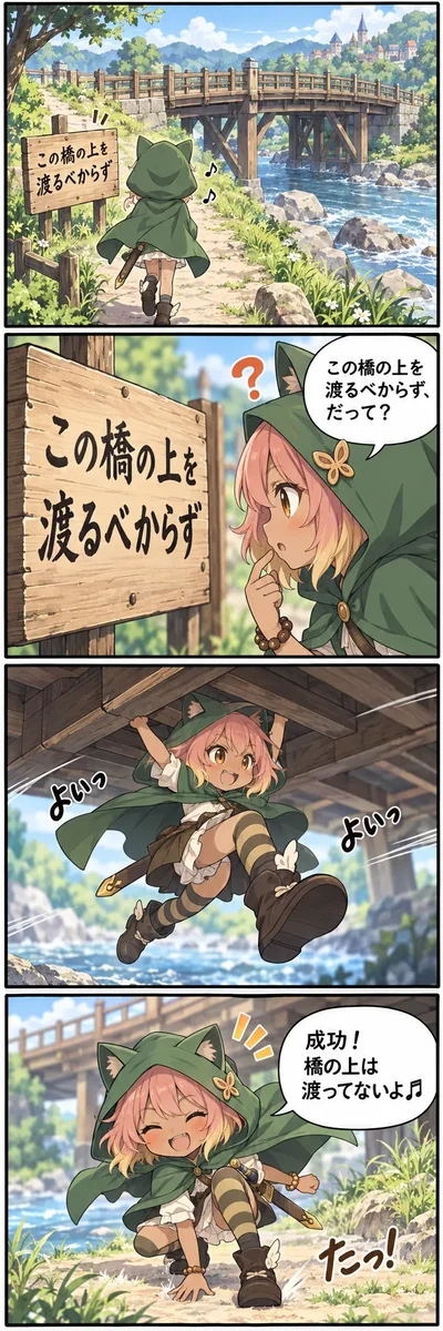 この橋の上を渡るべからず