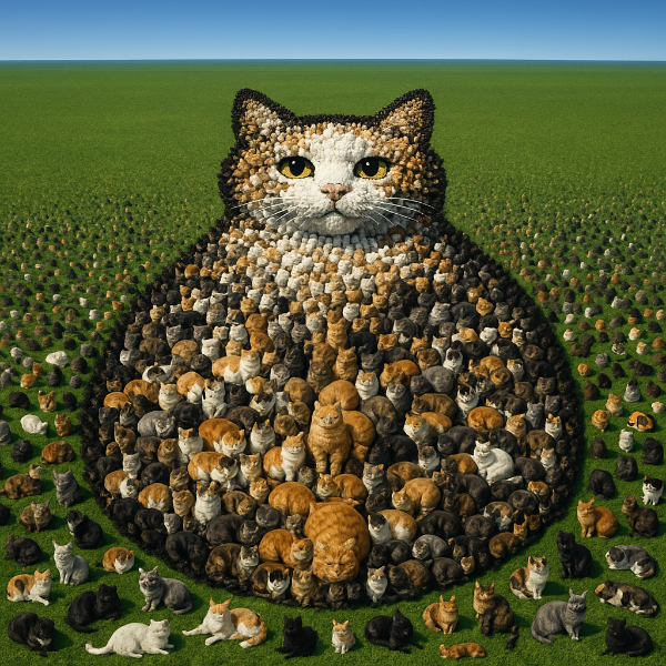 猫たちの巨大な守護者