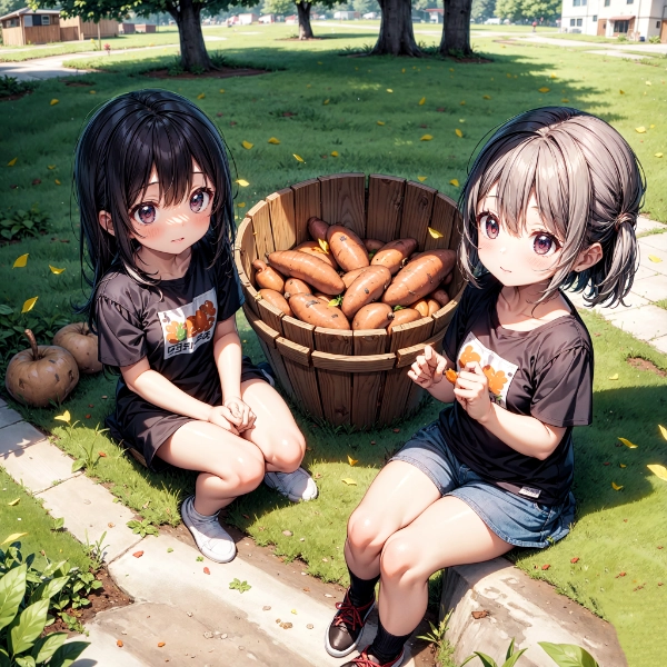 サツマイモの収穫