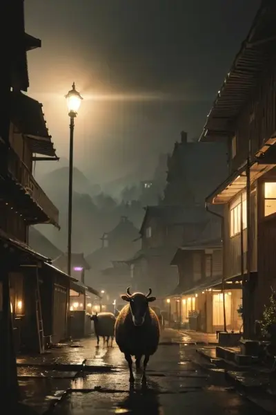 sheep at night