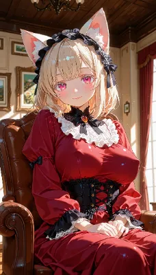 人形のようにちょこん