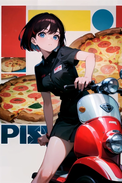 配達ポスター風に