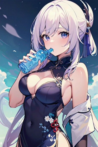 FGO　ラムネを飲む宮本武蔵さま