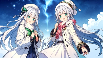 星夜の元で
